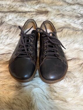 Birkenstock Men's Dark Brown Leather Lace-Up Sneakers